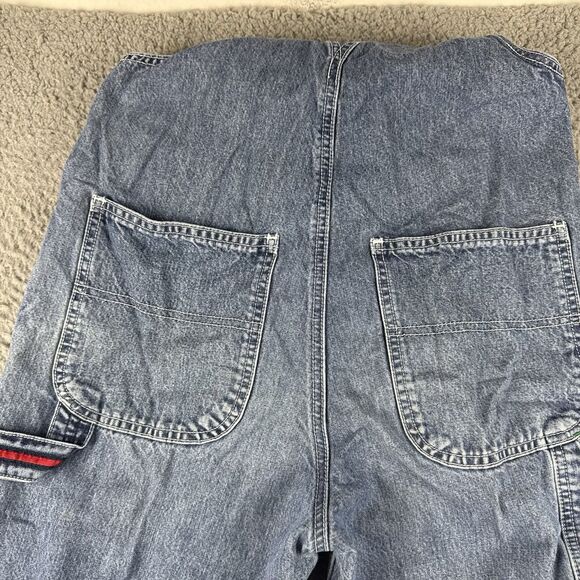 Vintage Tommy Hilfiger Overalls Size Medium Denim Hipster 90s Streetwear (Stains - Picture 11 of 14